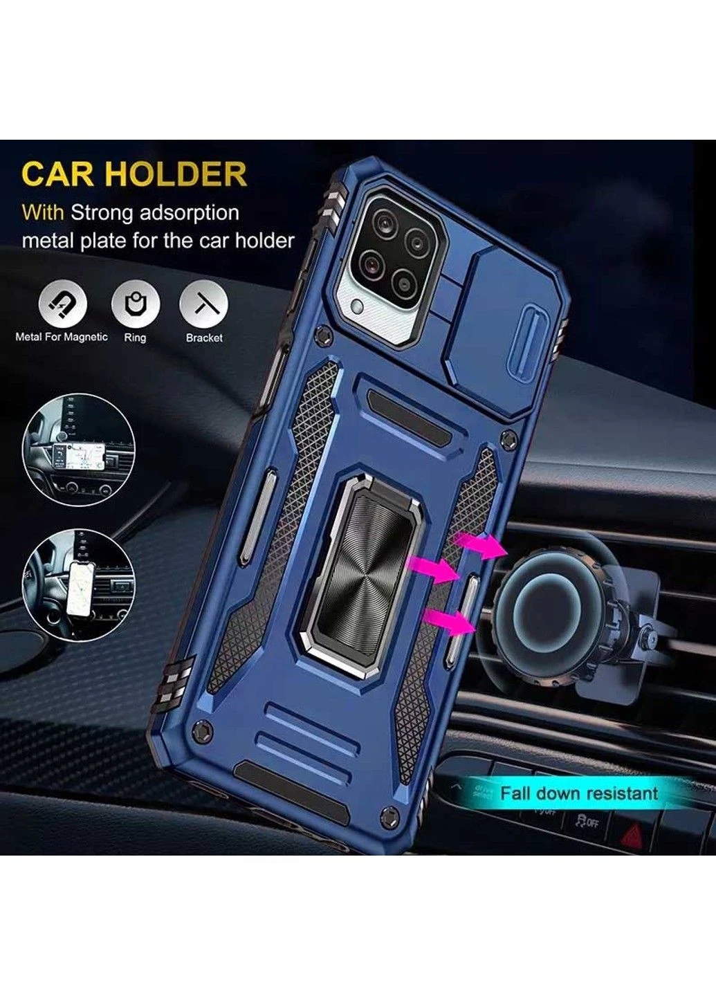 Ударостійкий чохол Camshield Army Ring для Samsung Galaxy M53 5G Epik (394997567)