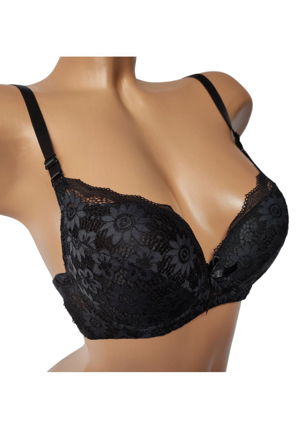 Чёрный корбей бюстгальтер Teyi с косточками