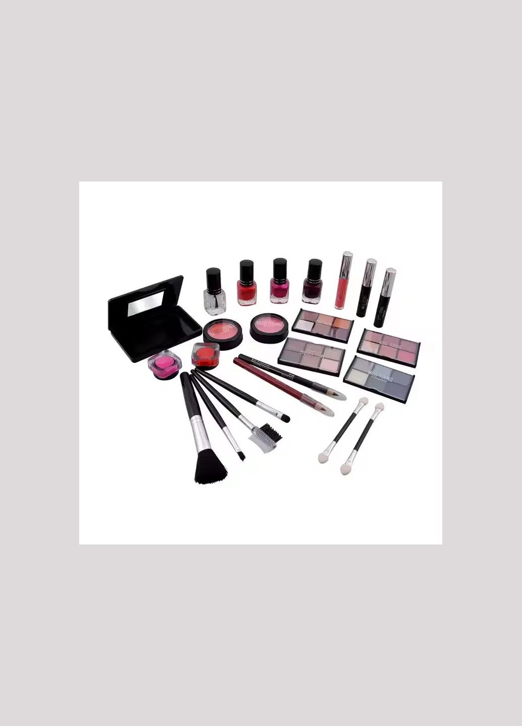 Набор женской косметики в подарочном чемодане MC1155 Makeup set Серебристый Furminator (357345628)