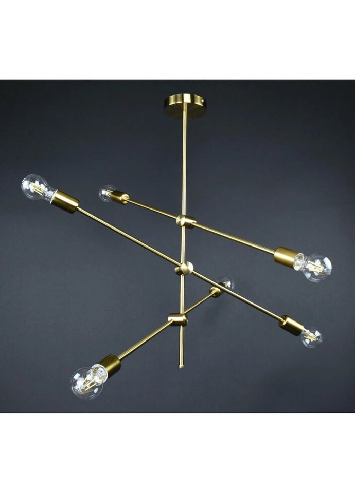 Стельова люстра на 6 лампочок 27516 Латунь 73х76х76 см. Sunnysky (324395861)