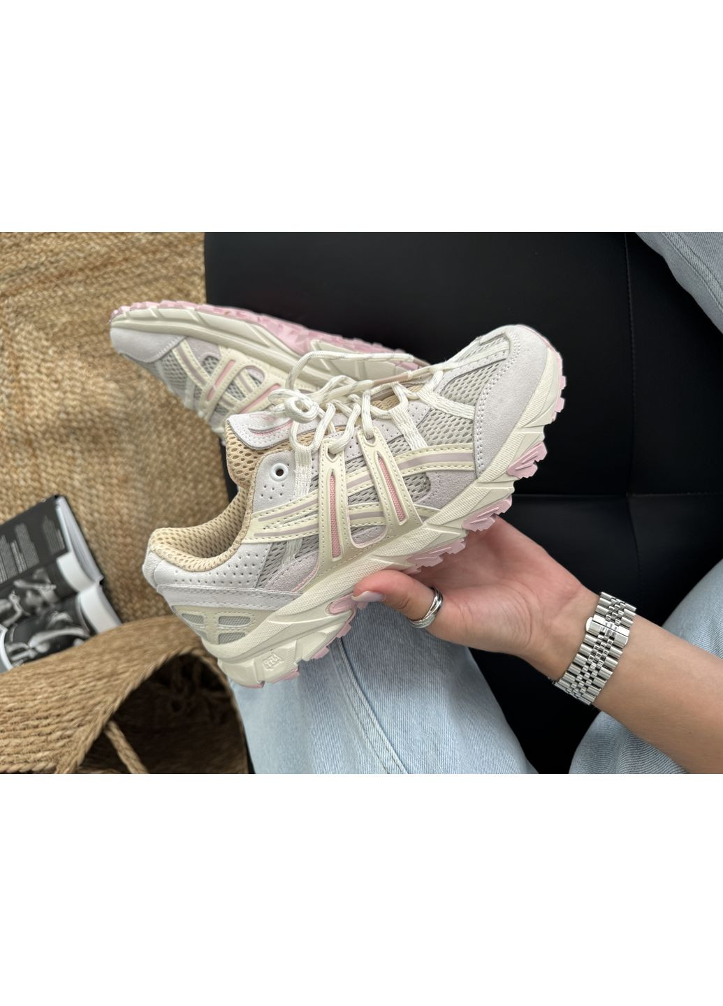 Рожеві Осінні кросівки чоловічі asics gel-sonoma 15-50 beige / pink асікс гель сонома 15-50 No Brand