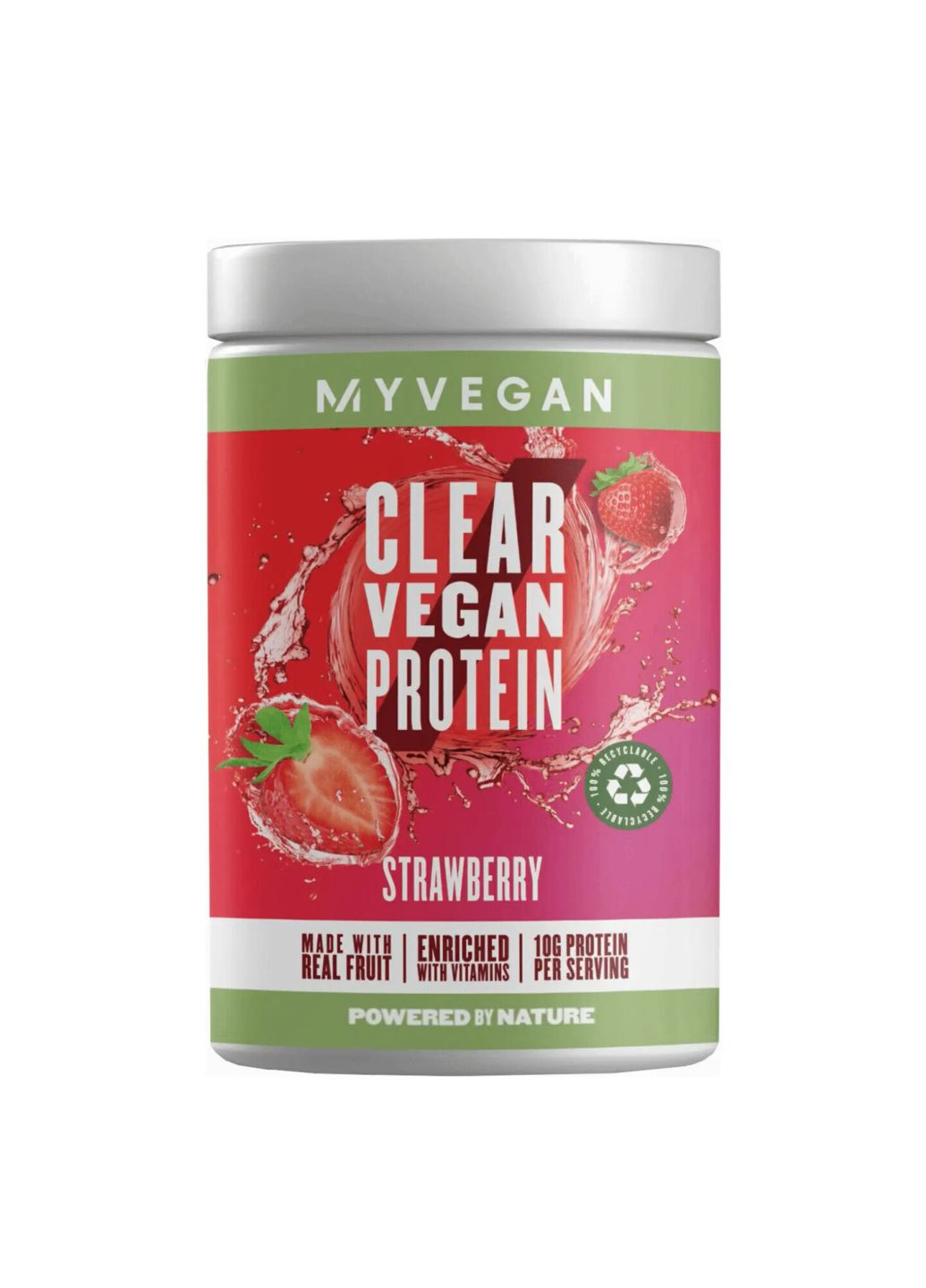 Clear Vegan Protein - 320g Strawberry (клубника) веганский протеиновый коктейль My Protein (283296283)