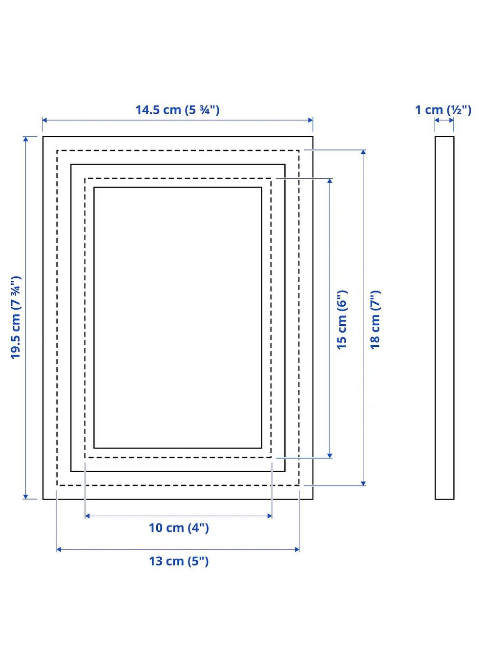 Рамка ІКЕА LOMVIKEN 13х18 см чорний (70518202) IKEA (267899709)