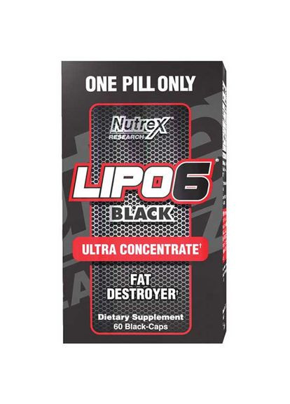 Жиросжигатель Lipo-6 Black Ultra Concentrate 60 caps Nutrex (278274244)