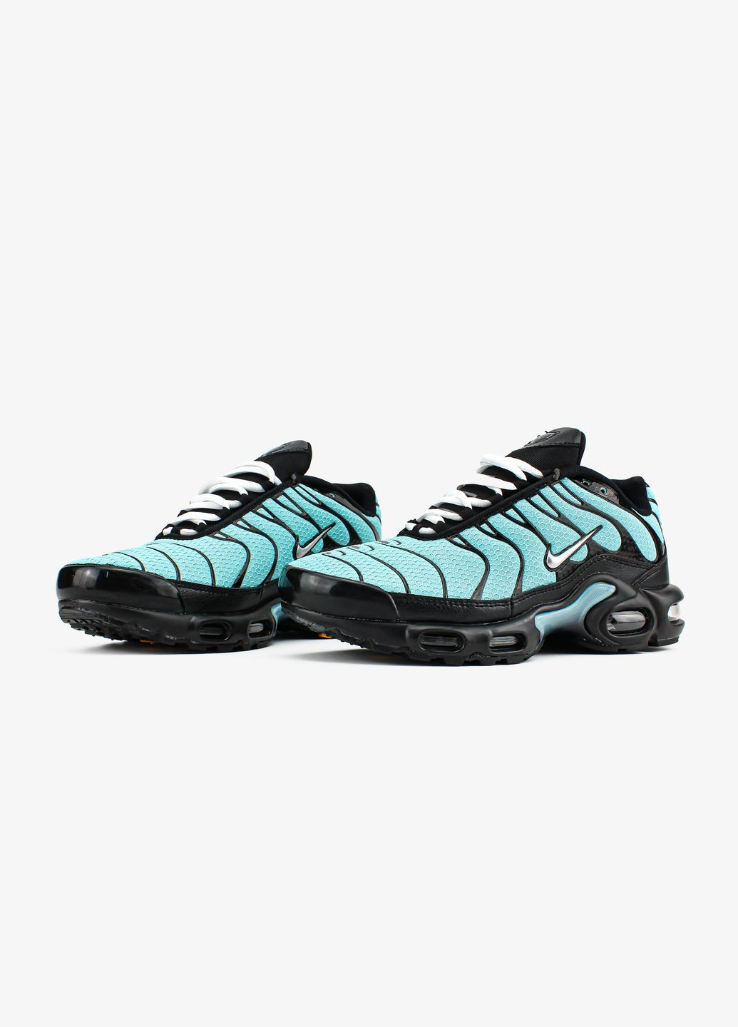 Блакитні всесезон кросівки чоловічі nike air max tn plus dark tiffany blue black | найк аір макс тн плюс блакитні чорні No Brand