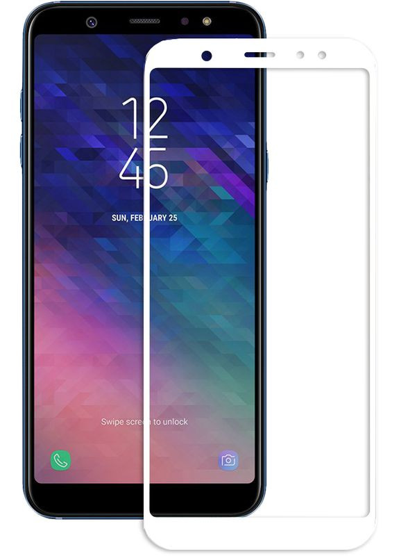Защитное стекло 2.5D Full Cover Tempered Glass Samsung Galaxy A6+ 2018 White Mocolo (298994103)