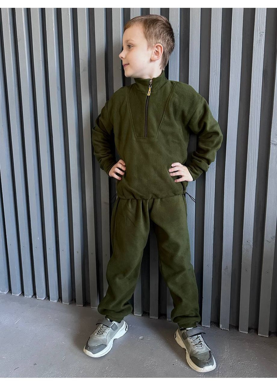 Оливковый (хаки) зимний термо костюмы для всей семьи – тепло, стиль и комфорт! брючный queensleep_7km 020 D