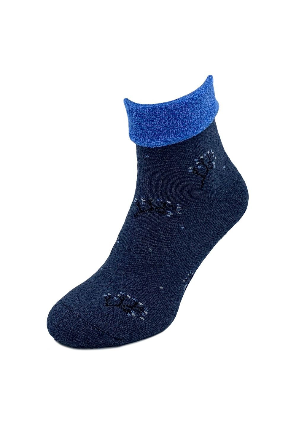 Комбіновані шкарпетки жіночі, махрові з відворотом, високі. гілочки. набір з 3-х пар. kолір: кольоровий мікс Крокус квіткові (370590720)