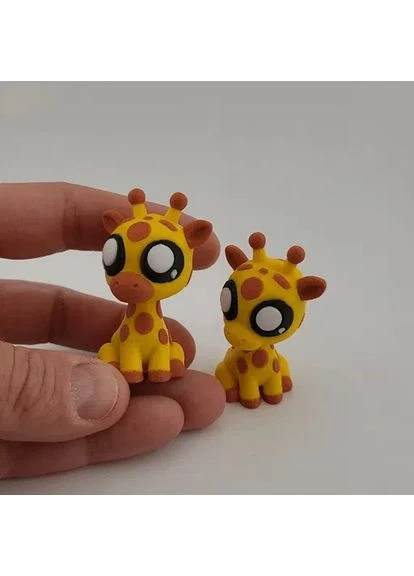 🦒🔑 Брелок «Жирафа-Малючок (Giraffe Mini Toy – Flexi Keychain Fidget Articulated)» 6 см 3D-друк No Brand (400941784)