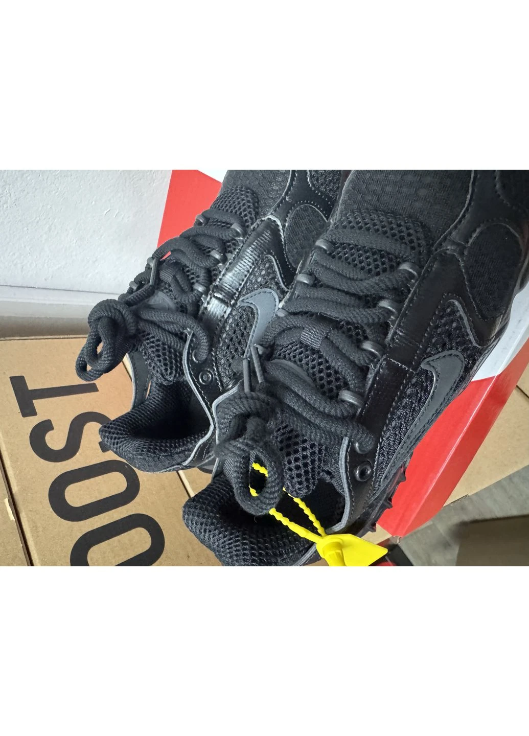 Чорні кросівки чоловічі nike x stussy air zoom spiridon black найк стусі чорні демісезон No Brand