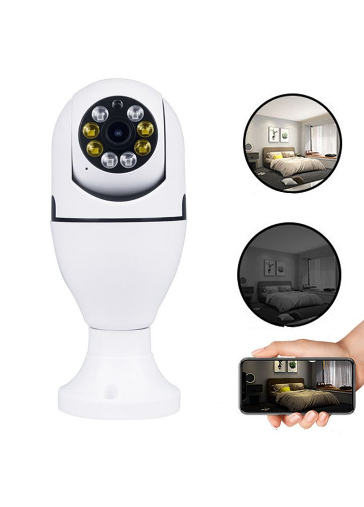WIFI камера відеоспостереження в патрон 2MP, Smart Camera / Внутрішня IP камера-лампочка / Бездротова камера B&G (370778864)