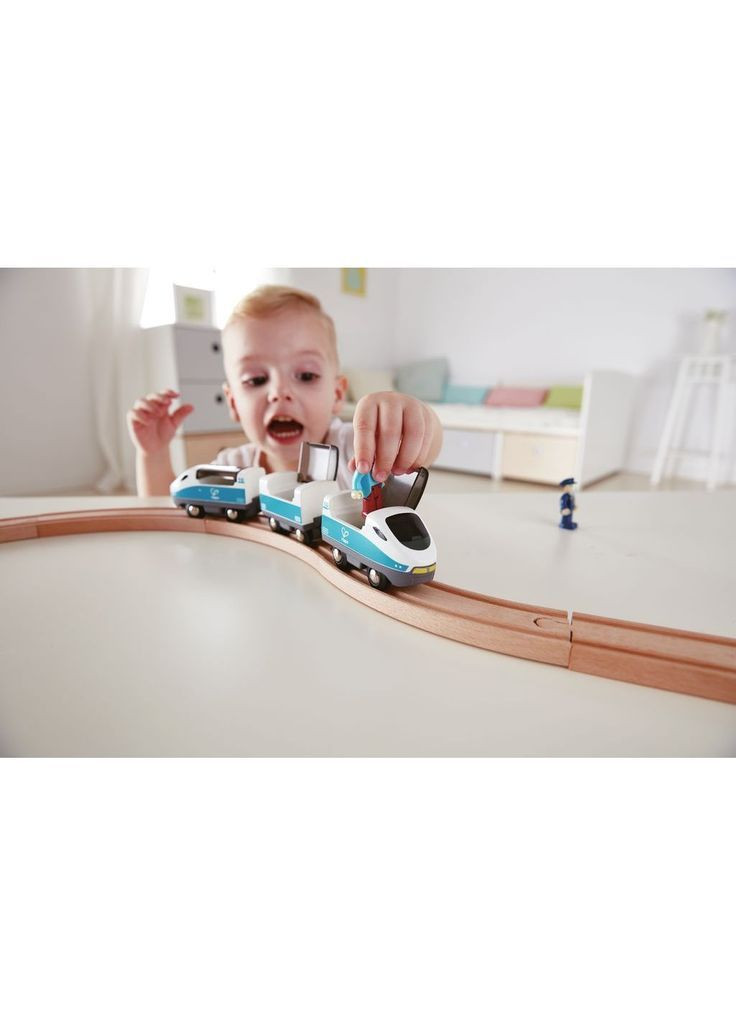 Набір для іграшкової залізниці Поїзд Інтерсіті з вагонами () Hape E3728 (366578451)