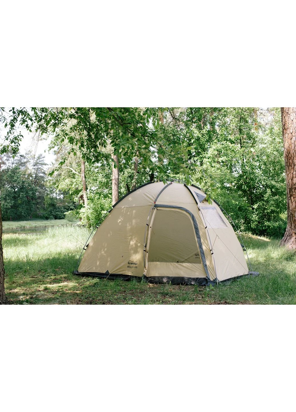 Палатка Tramp Bell 3 V3 4 места 2-х комнатная Дюрапол 13,5 кг песчаный No Brand (401270133)