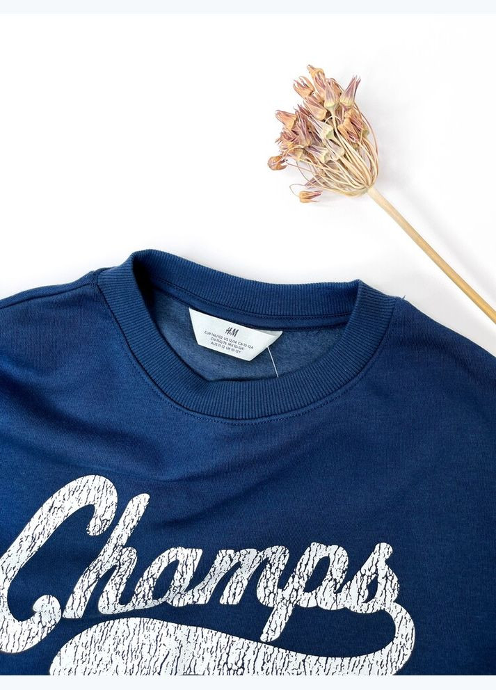 H&M кофта світшот 152 см синій артикул л1157 синій