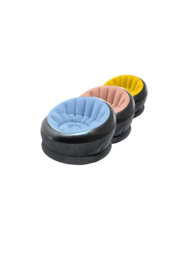 Надувное кресло 68582 112 x 109 x 69 см синее, желтое, розовое Intex (398231933)