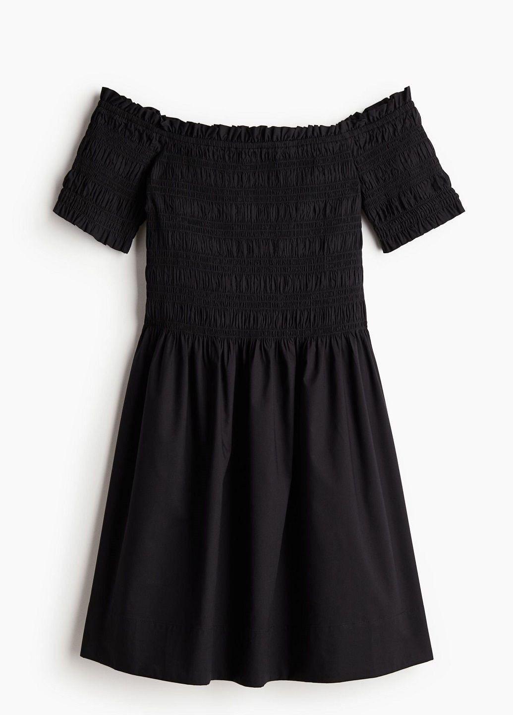 Черное кэжуал платье H&M с цветочным принтом