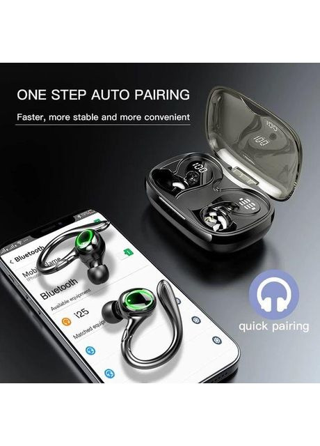 Бездротові спортивні навушники CR-i25 з індикатором заряду, водонепроникним корпусом та LED-підсвіткою TWS (367401947)