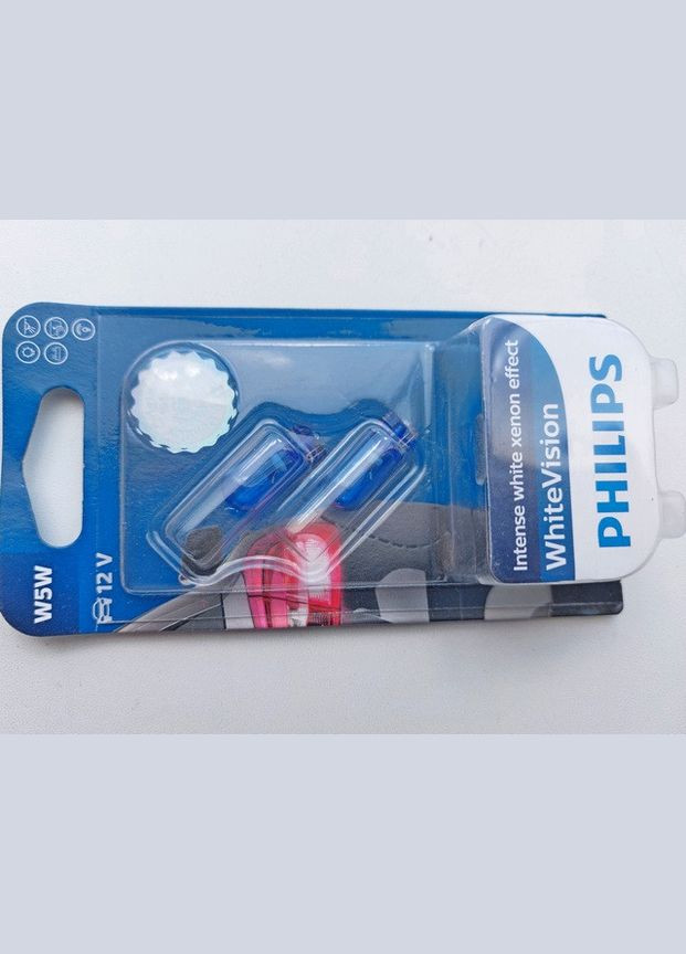 Лампа W5W 12V W2,1x9,5D White Vision+60% ( ) 12961NBV-B2 РО 4157 РО Philips (317334791)