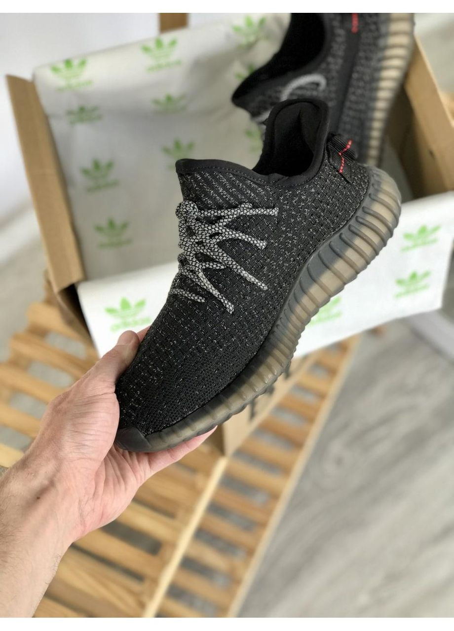 КРОСІВКИ ЖІНОЧІ ADIDAS YEEZY BOOST 350 V2 BLACK АДІДАС ІЗІ БУСТ No Brand чорні демісезони (368868658)