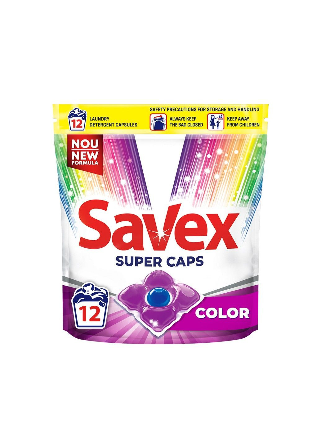 Капсули для прання Super Caps Color 12 шт Savex (278048783)