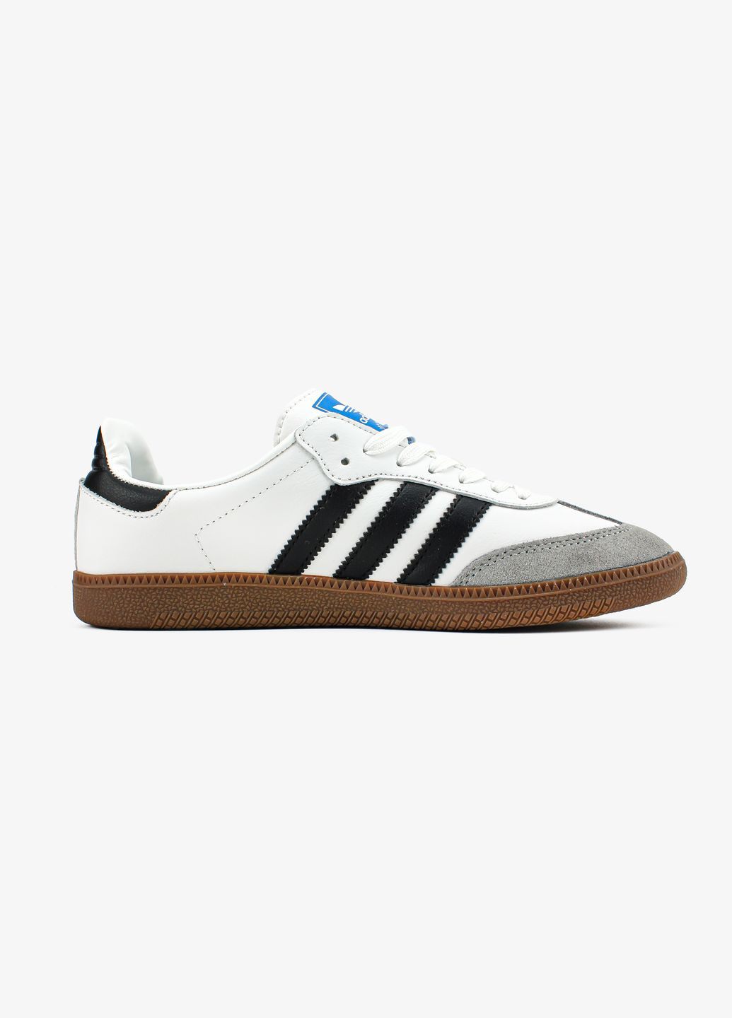 Кроссовки женские и мужские Adidas Samba white grey | Адидас Самба белые серые No Brand белые всесезоны (313653560)