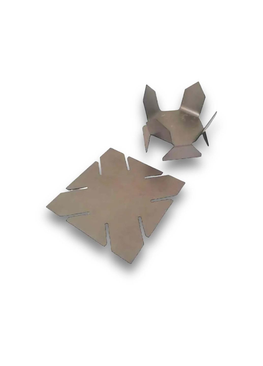 Металевий пальник-трансформер малий для сухого спирту 5,5 × 5,5 см Біон (350884025)