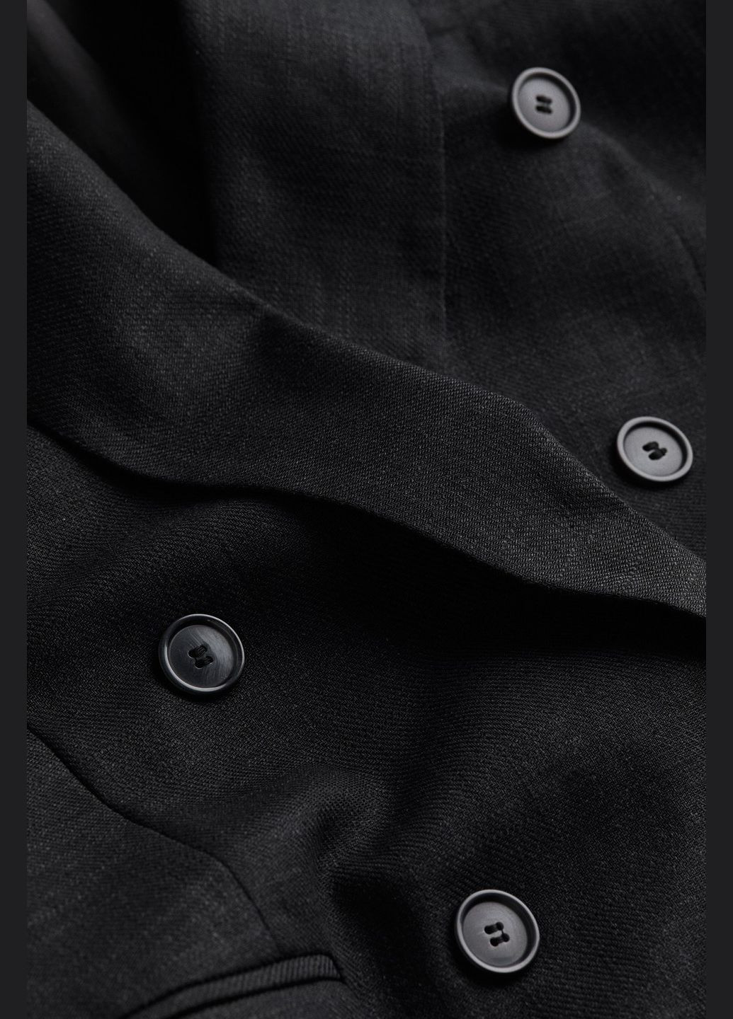 Черный женский блейзер оверсайз H&M - демисезонный