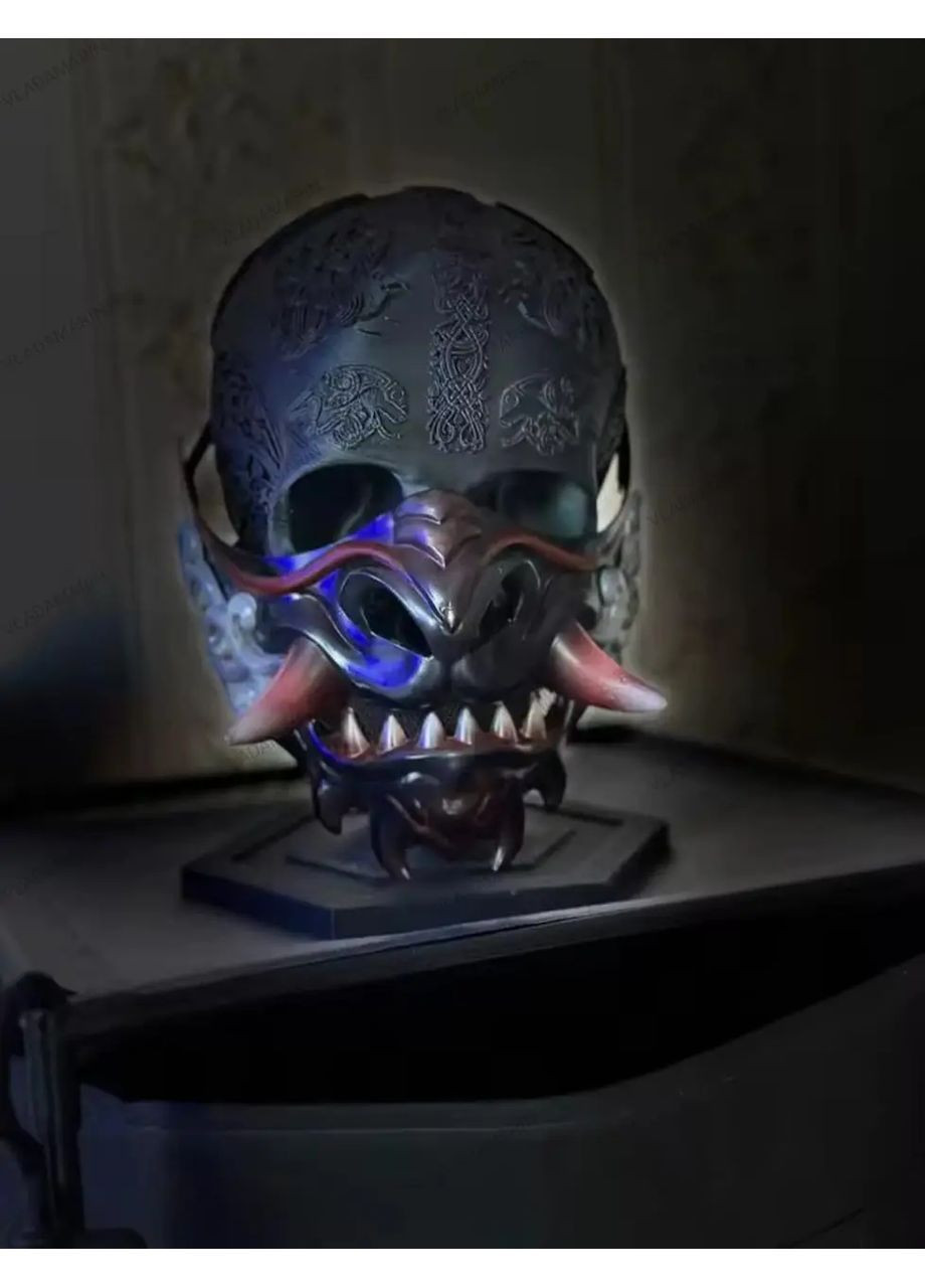 Маска демона для Хелловіна,косплей,маска японського самурая Halloween No Brand (368695253)