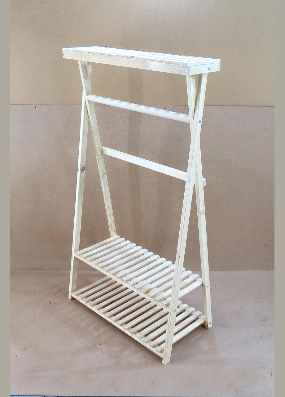 Стойка вешалка для одежды из дерева Шумен 90 бланже (СВГ-900701) No Brand (328078397)