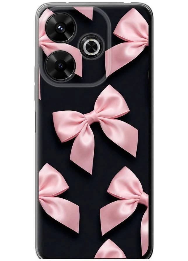 Силиконовый чехол 'Coquette Ribbons Dark Coquette' для Endorphone Xiaomi Poco M6 4G (381197861)