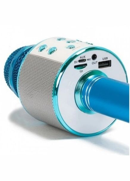 Детский музыкальный микрофон Bluetooth С 48340 Беспроводной микрофон караоке Голубой Metr+ (327797450)