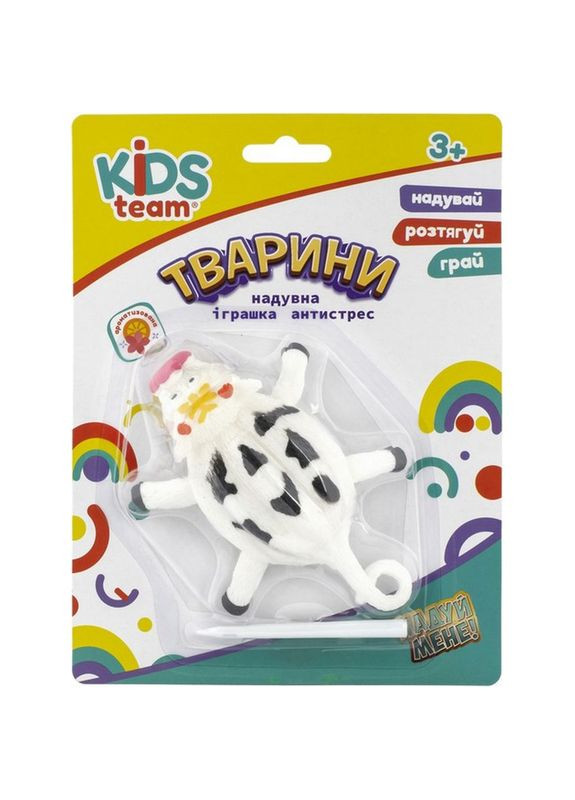 Дитяча надувна іграшка антистрес Тварини "Корова" CKS-10234C_1 Kids Team (345071884)