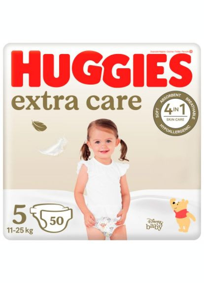 Підгузок Elite Soft 5 (1522 кг) 50 шт (5029053578132) Huggies extra care 5 (11-25 кг) 50 шт (268142230)