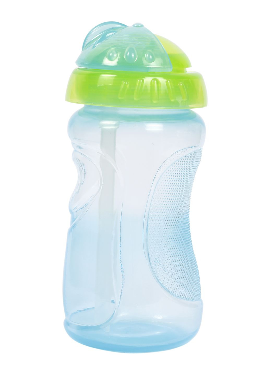 Поильник-непроливайка, с силиконовой трубочкой, от 9 мес., 320 мл, салатовый () Курносики 7025 сал (337092788)