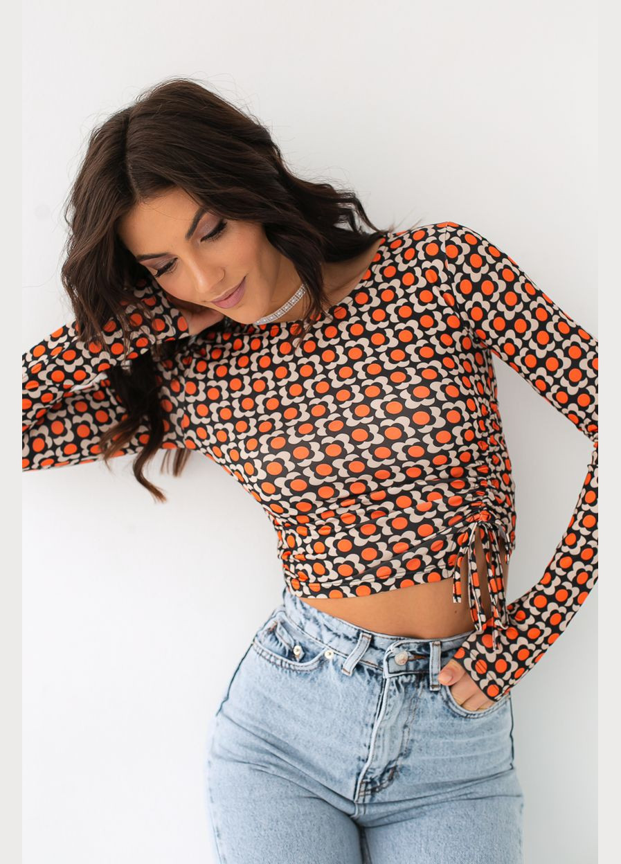 Топ асиметричного крою з принтом Liton (296908999)