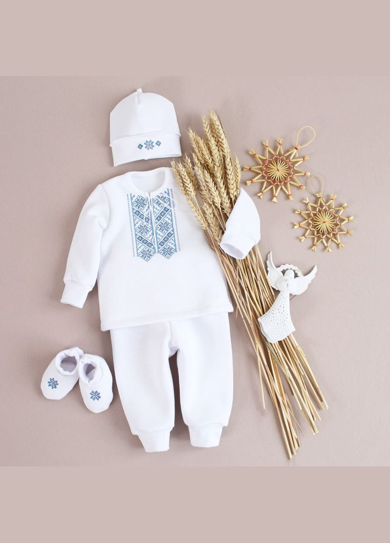 Теплий комплект вишитий на хрестини для хлопчика хлопчику Ladan (301026516)