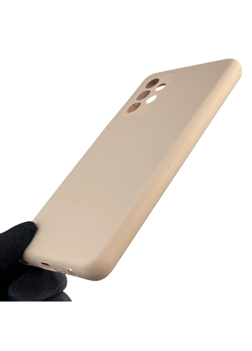 Чехол для Galaxy A52 5G (SM-A526) силиконовый с микрофиброй нескользящий на самсунг а52 5г пудровый Samsung (366387316)