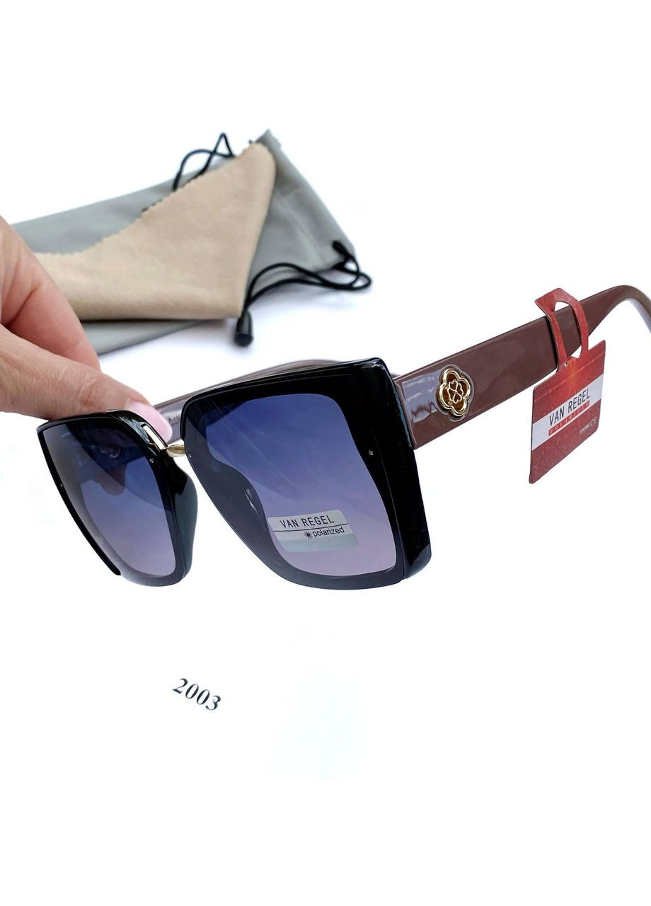 Сонцезахисні окуляри з коричневими дужками No Brand (302370720)