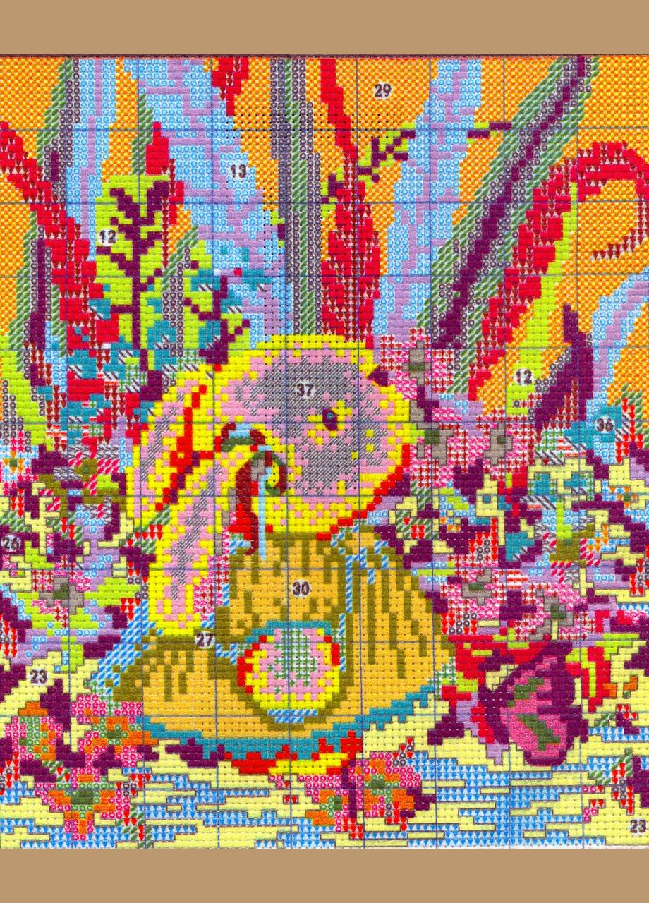 Набор для вышивания по нанесённой на канву схеме "Lovely rabbit 2 girl". AIDA 14CT printed 21*27 см Joy Sunday (313613088)