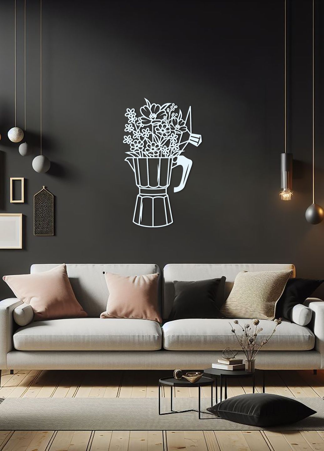 Деревянная картина на кухню, декор в комнату "Арома кофе", стиль минимализм 40х25 см Woodyard (292013360)