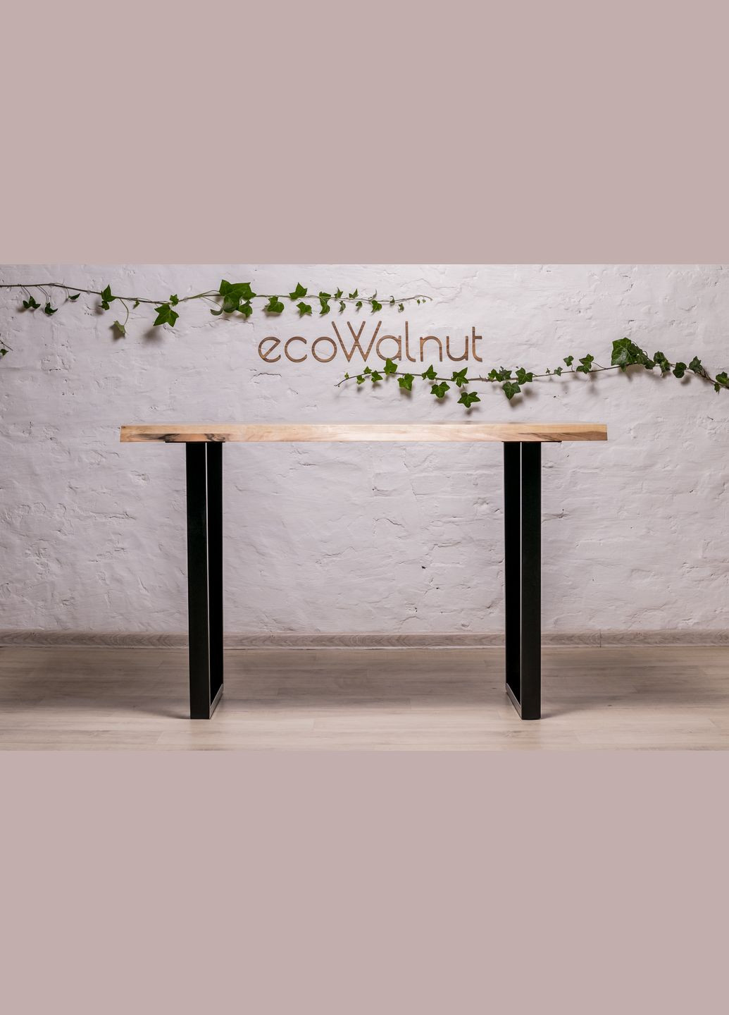 Стол с живыми краями M (орех) Ореховый столик для офиса EcoWalnut (294613519)