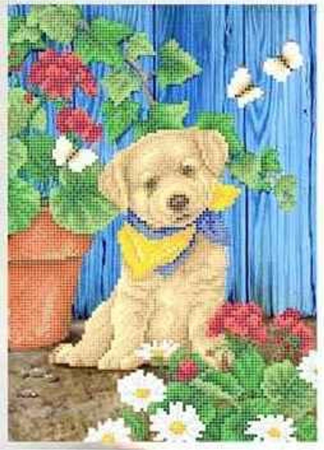 Схема для вишивки бісером " Милий песик ", часткова викладка, заготівля, 21х29 см No Brand (333165881)