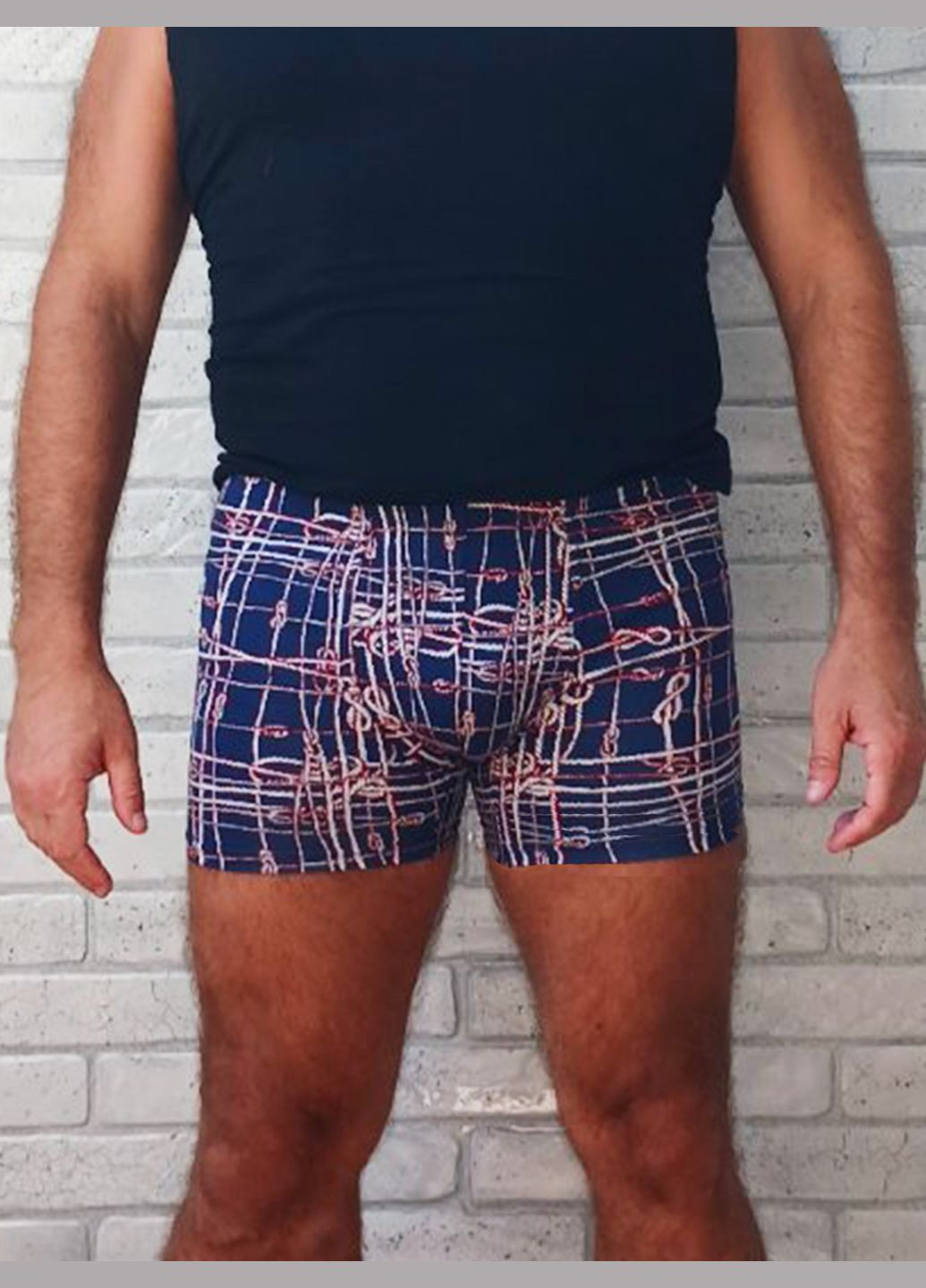 Трусы мужские боксеры, короткие синие, бамбук No Brand (315338920)