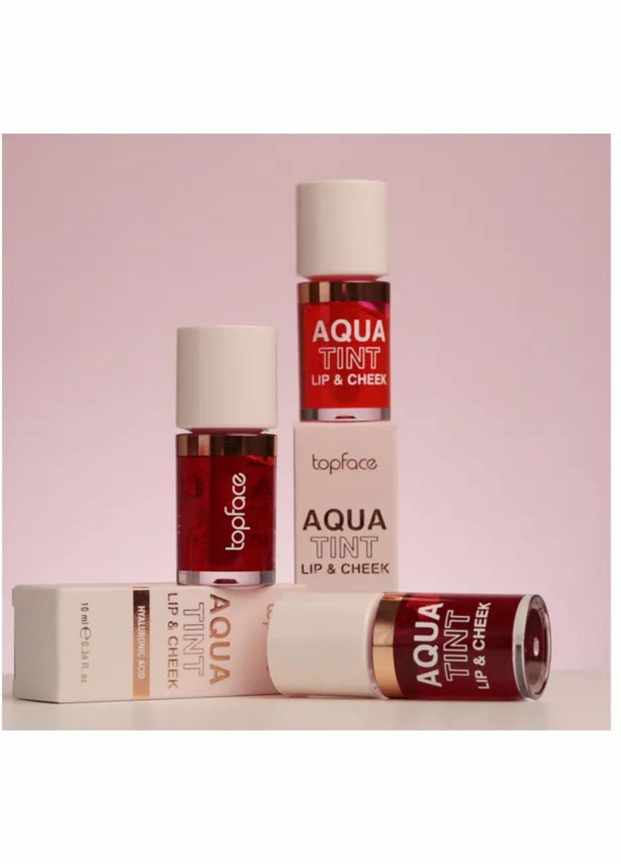 Тинт для губ Aqua Tint 7 мл Strawberry Jam Натуральный румянец легкая текстура (PNCL27) TopFace (317171648)