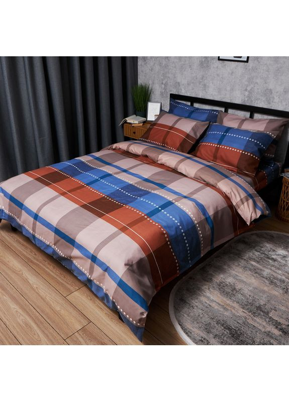 Комплект постільної білизни Микросатин Premium «» Сімейний 143х210х2 наволочки 4х50х70 (MS-820008183) Moon&Star Plaid Perfection (356114103)