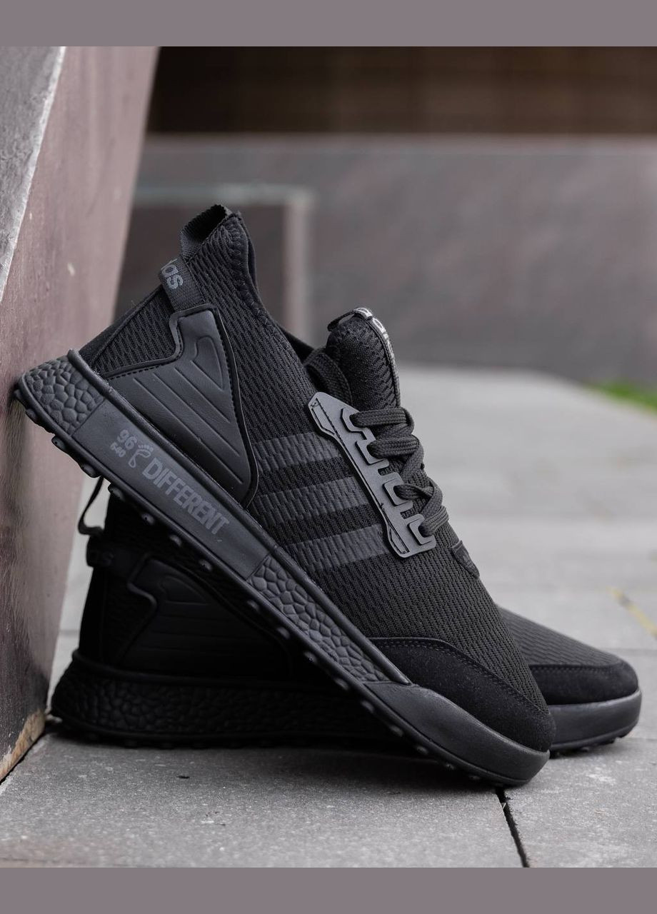 Черные всесезонные легкие кроссовки No Brand