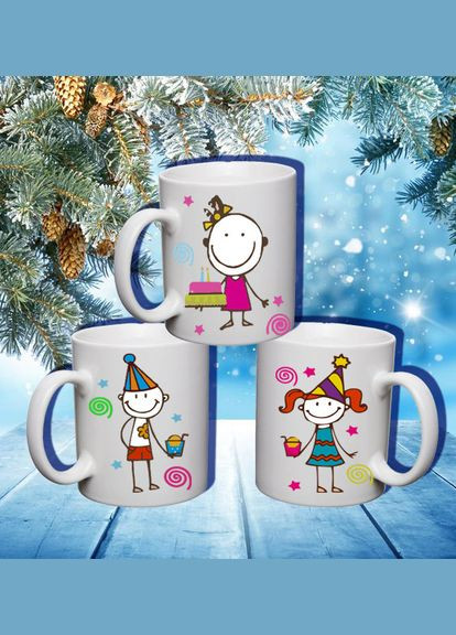 Семейные белые чашки (кружки) с принтом "Именины" Кавун Чашка (316111784)