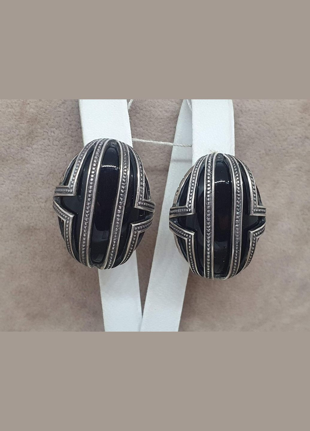 Серебряные серьги Консул с хризопразом. 2332 AGNI (327416536)