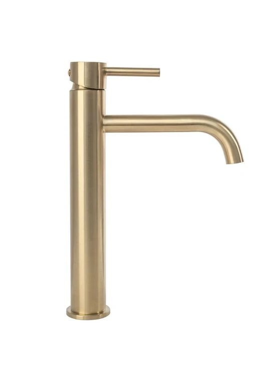 Змішувач для раковини (умивальника) LUNGO BRUSHED GOLD золотий матовий високий Rea (392918255)