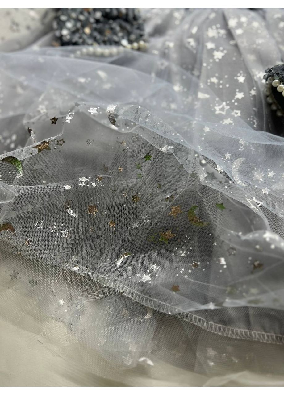 Срібна сукня срібна з паєтками та бантом No Brand (370664924)